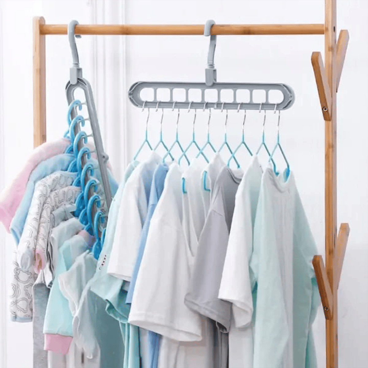 🔥👚 9-i-1 smart klädhängare – Frigör 85 % av utrymmet i din garderob!