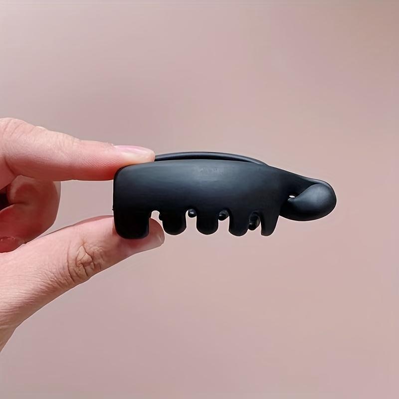 Minihårklämmor med halksäker yta i bananform (4 st.) – Lätta hårklämmor för hästsvansar och knutar i tunt/fint hår