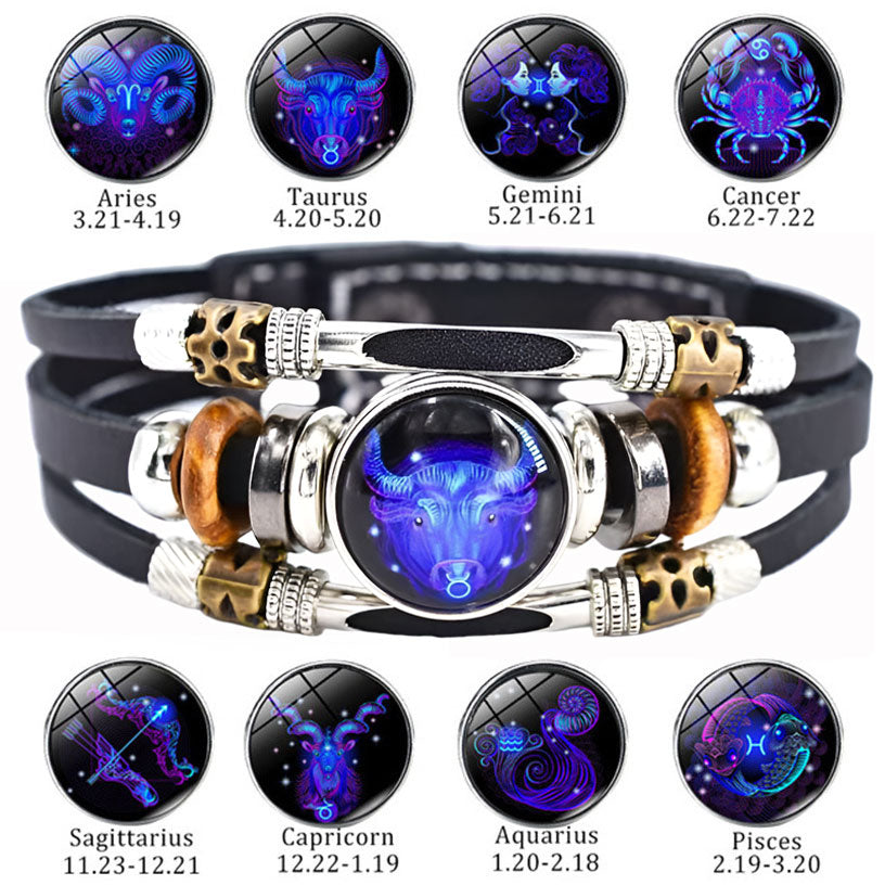 🌌 Armband med stjärntecken som lyser i mörkret🌌