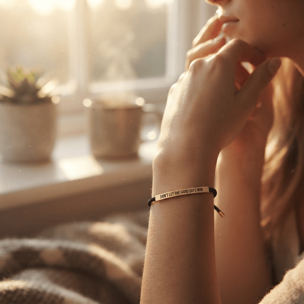 💖Inspirerande armband – en meningsfull påminnelse om att vara stark och kämpa vidare