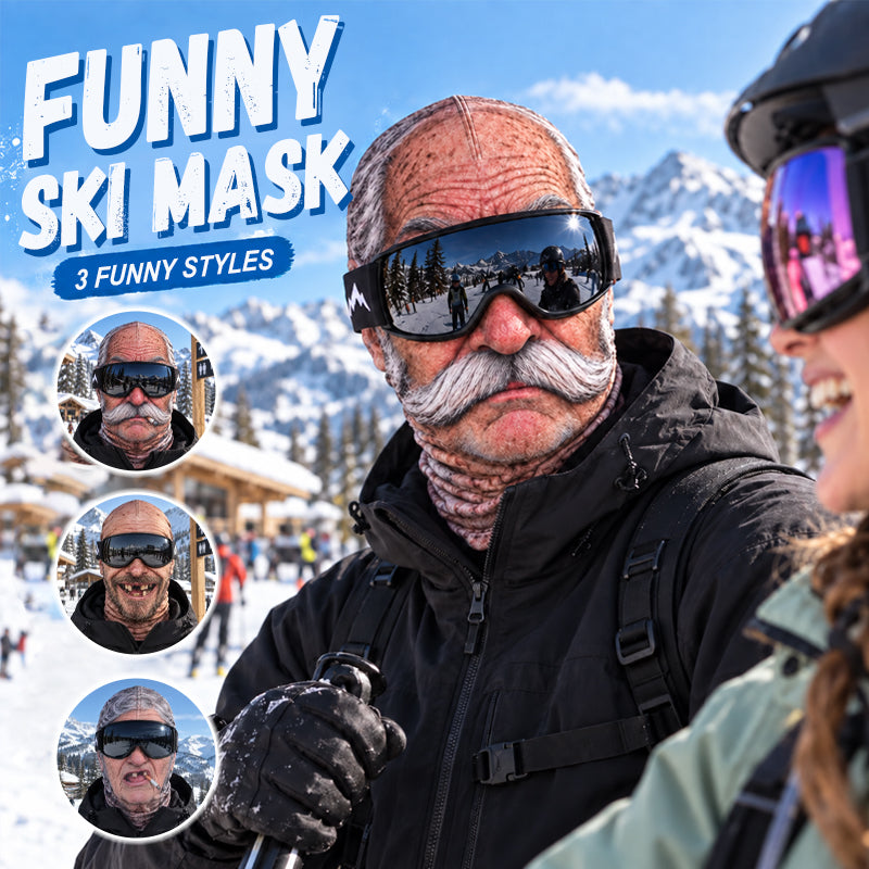 🎁😂 Rolig, realistisk skidmask – den perfekta presenten till vinterentusiaster!