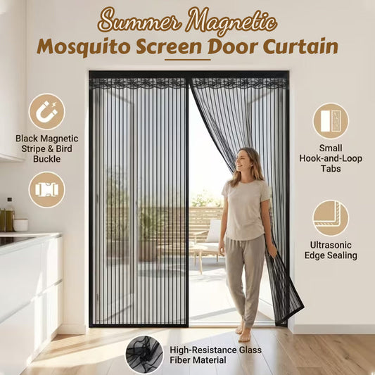 🦟 Håll skadedjur borta – installeras på 2 minuter! Dörrgardinen av magnetiskt nät! 🚪✨