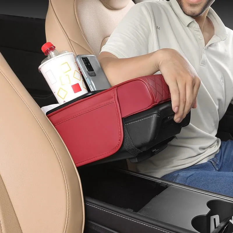 🚗 🔥Multifunktionell PU-lädermatta till armstöden i bilen