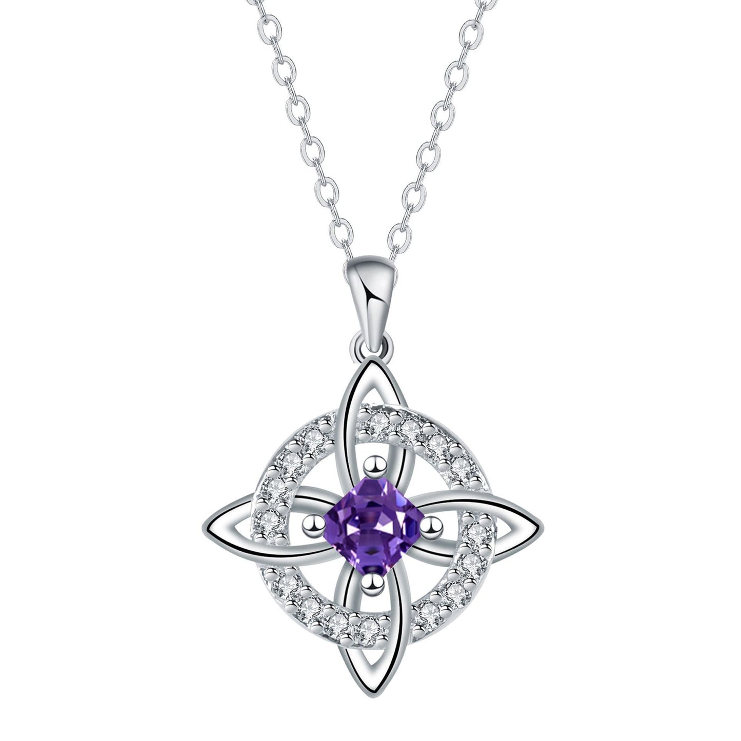 Ett mystiskt halsband med födelsesten och häxknut – Naturlig kristall 🔮💞 Skydda dina nära och kära