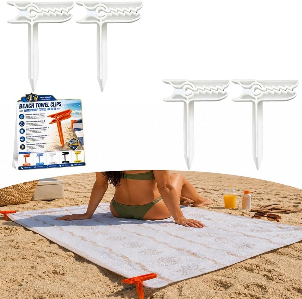 2026 Vindfaste strandhåndklædeklemmer