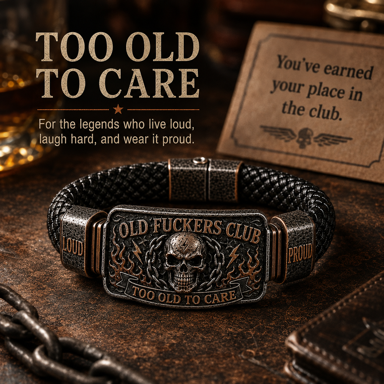 ☠️ Old Fuckers Club & Wild Freedom 🪓 | Vintage-armband i begränsad upplaga 2026