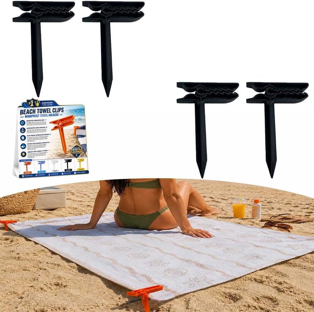2026 Vindfaste strandhåndklædeklemmer