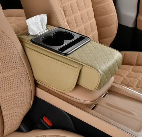 🚗 🔥Multifunktionell PU-lädermatta till armstöden i bilen