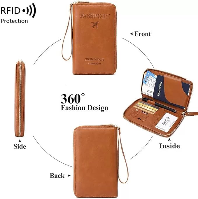 Multifunktionell RFID-passplånbok
