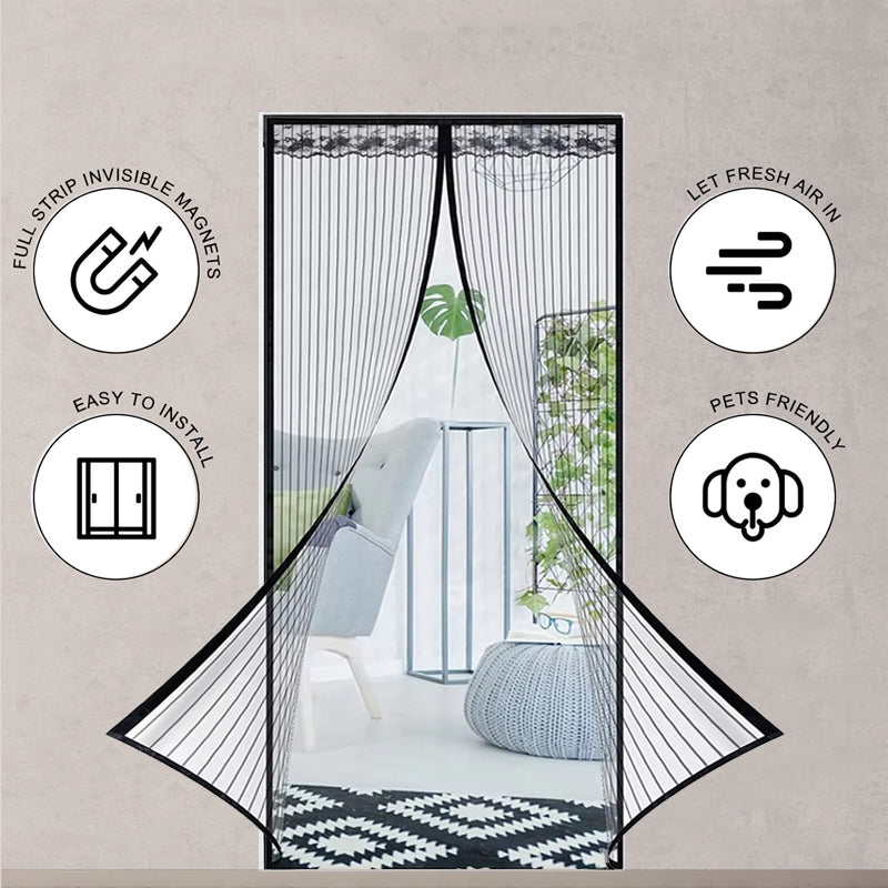 🦟 Håll skadedjur borta – installeras på 2 minuter! Dörrgardinen av magnetiskt nät! 🚪✨