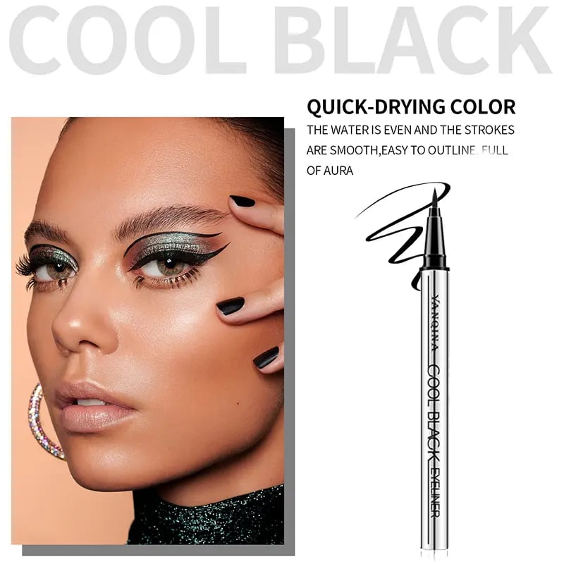 ✨🖌️ Långvarig vattenfast eyeliner — Vegansk formula, håller jämnt och lätt i 24 timmar 💫