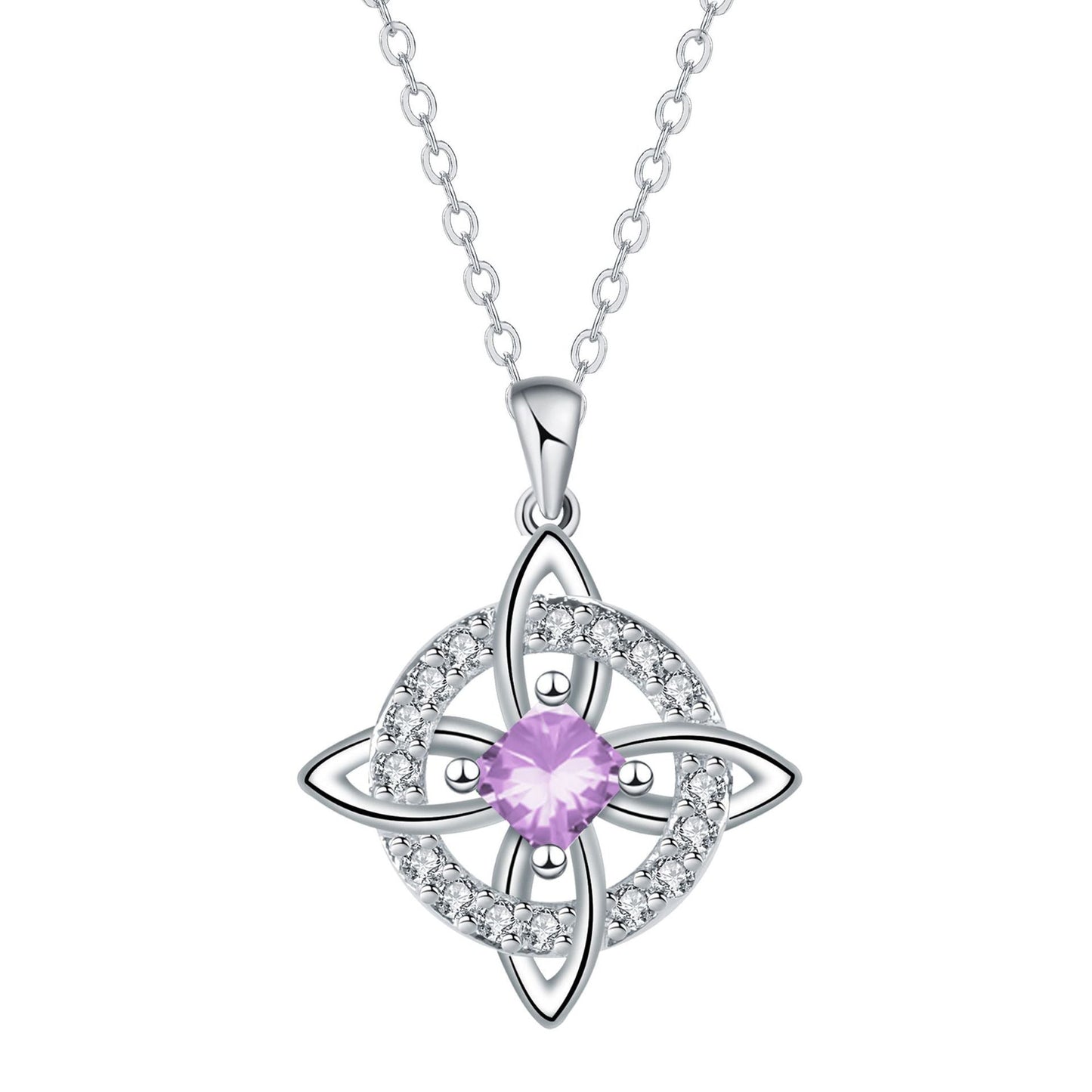 Ett mystiskt halsband med födelsesten och häxknut – Naturlig kristall 🔮💞 Skydda dina nära och kära