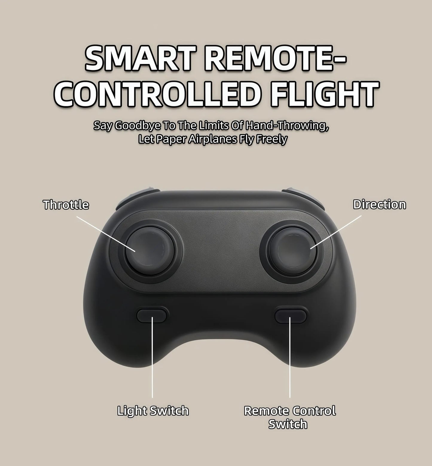 Hotfree Power-Up RC-pappersflygplanssats med gyrostabilisator – bygg-själv-flygplan med fjärrstyrning och dubbla propellrar, lätt och hopfällbart flygande STEM-leksak