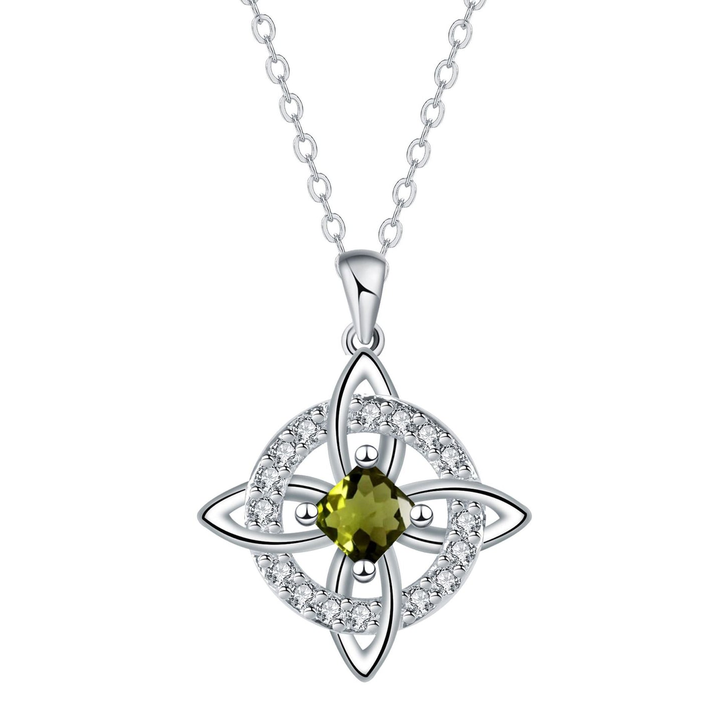 Ett mystiskt halsband med födelsesten och häxknut – Naturlig kristall 🔮💞 Skydda dina nära och kära