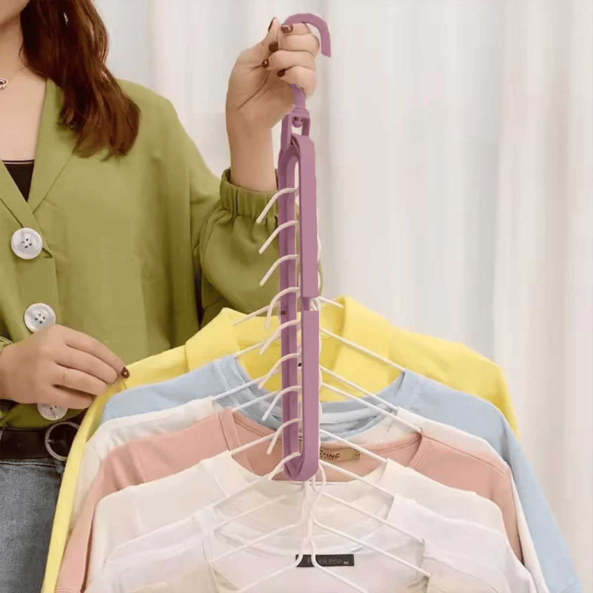 🔥👚 9-i-1 smart klädhängare – Frigör 85 % av utrymmet i din garderob!