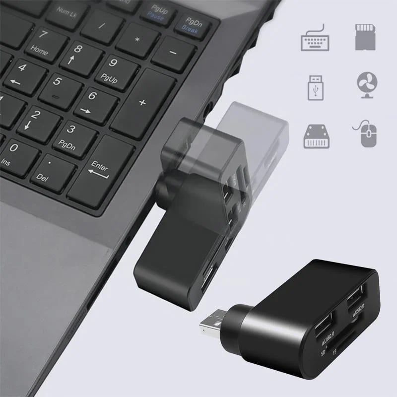 4 i 1 roterbar USB-hubb