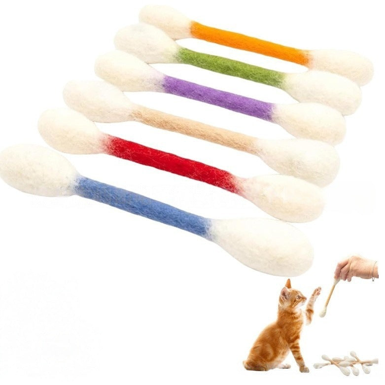 🐾Jätte-leksaker av bomullspinnar med kattmynta (15 cm) – handgjorda, hållbara, säkra och roliga