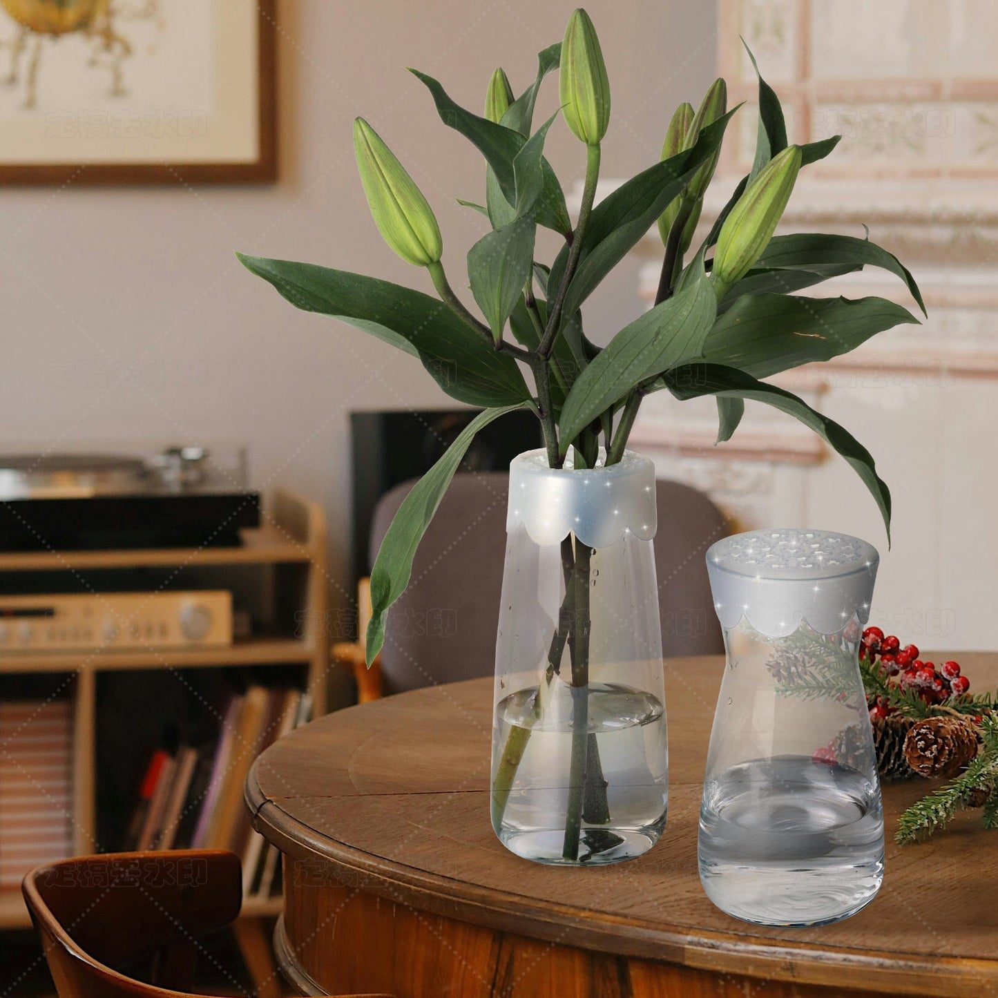 🌸Spiralformad blomstjälkhållare i silikon för ikebana