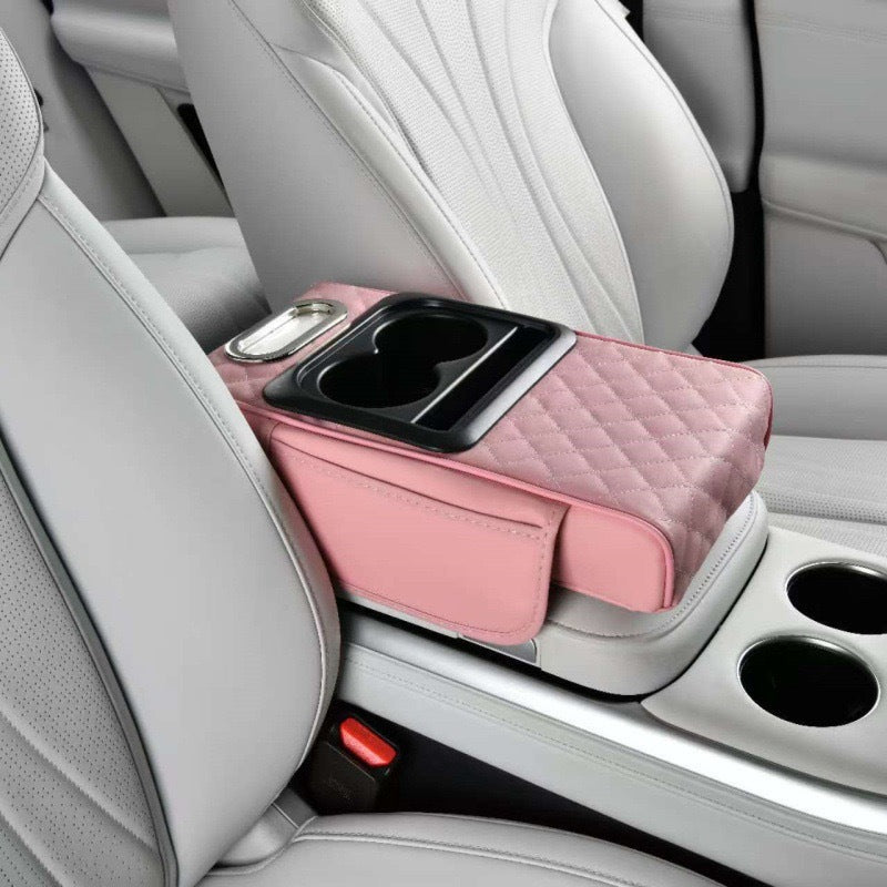🚗 🔥Multifunktionell PU-lädermatta till armstöden i bilen