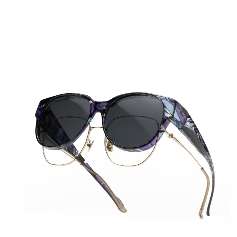 🕶 Nya solglasögon i cat-eye-modell i extra stor storlek, med polariserade glas och UV400-skyd