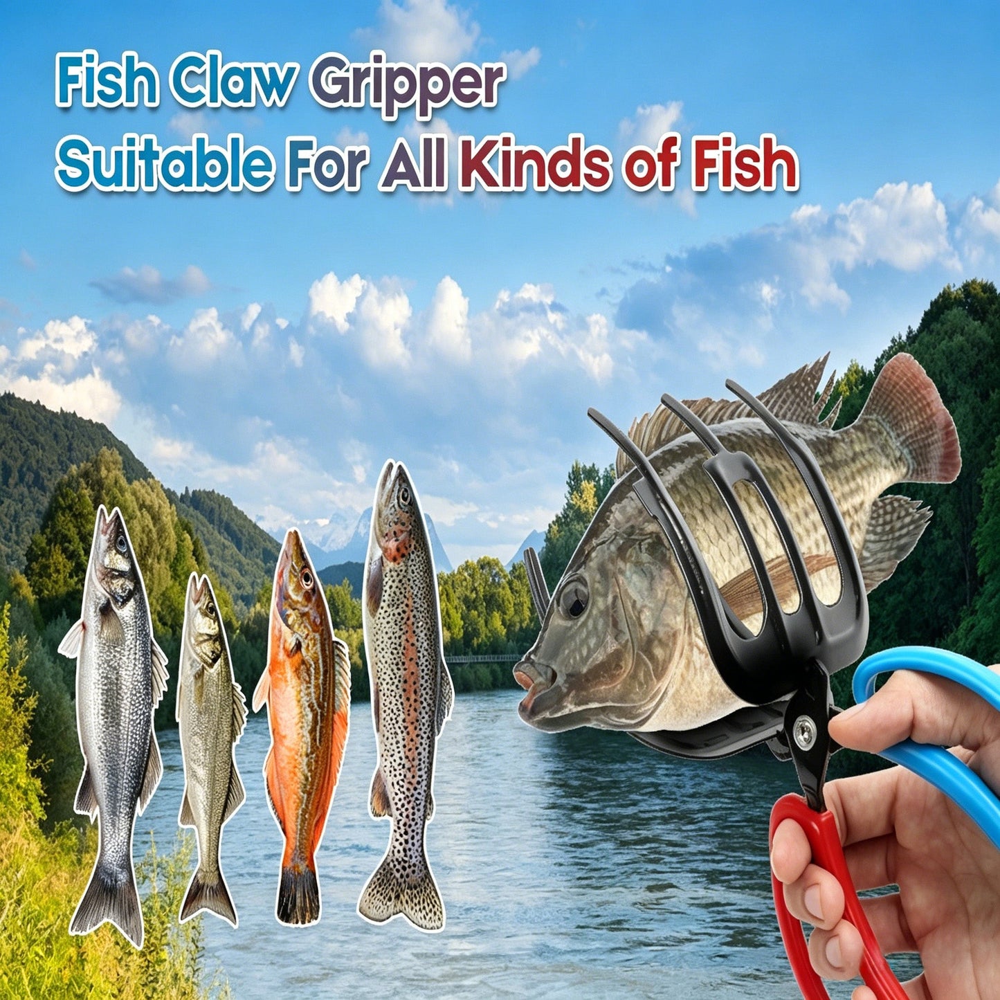 🐟Fiskgripare med klor – fiskgripare med 2 eller 3 klor
