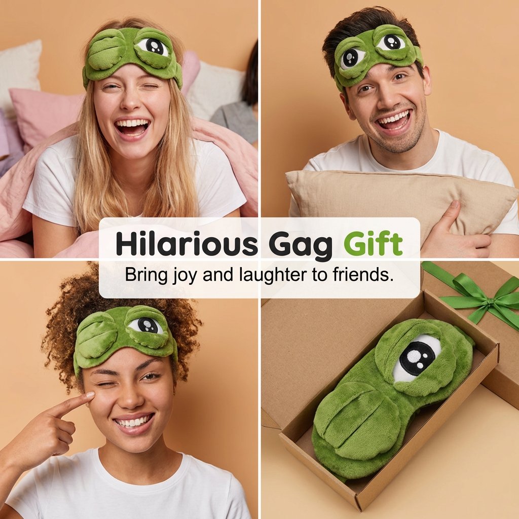 🔥Storsäljare – 49 % RABATT✨ Söt 3D-sömnmask med groda🐸