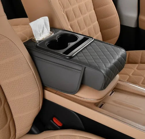 🚗 🔥Multifunktionell PU-lädermatta till armstöden i bilen