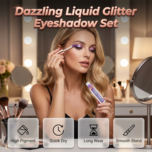 Glitter & Glow-set med flytande ögonskugg