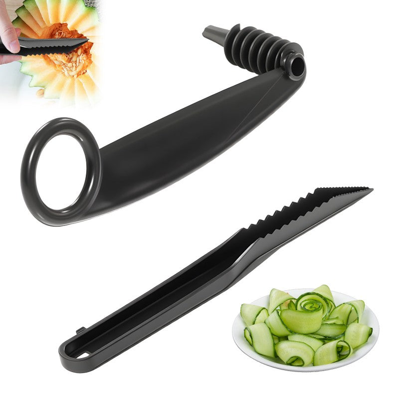 Spiral- och V-verktygsduo för fruktdekorerin