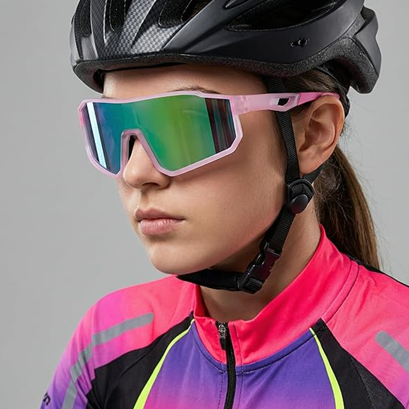 🕶️ Polariserade sportglasögon för män och kvinnor – UV400 och färgglada spegelglas 🏃
