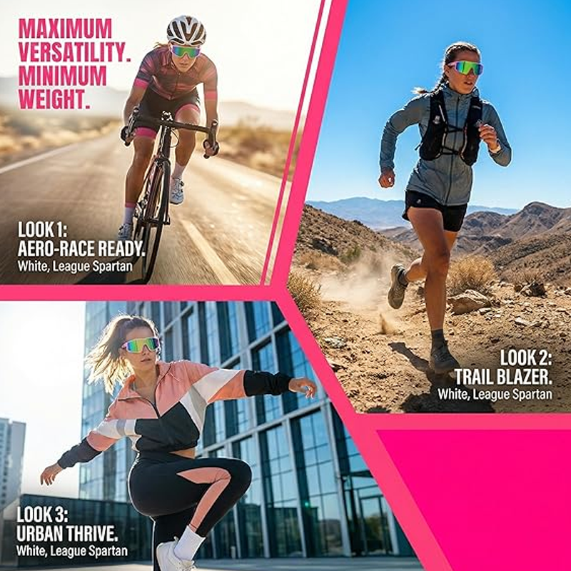 🕶️ Polariserade sportglasögon för män och kvinnor – UV400 och färgglada spegelglas 🏃
